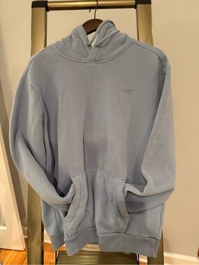 Hollister Pastel Blue Fleece Pullover Hoodie